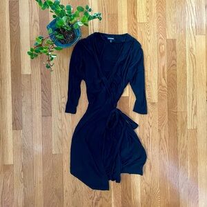 Express Stretchy Black Wrap Dress